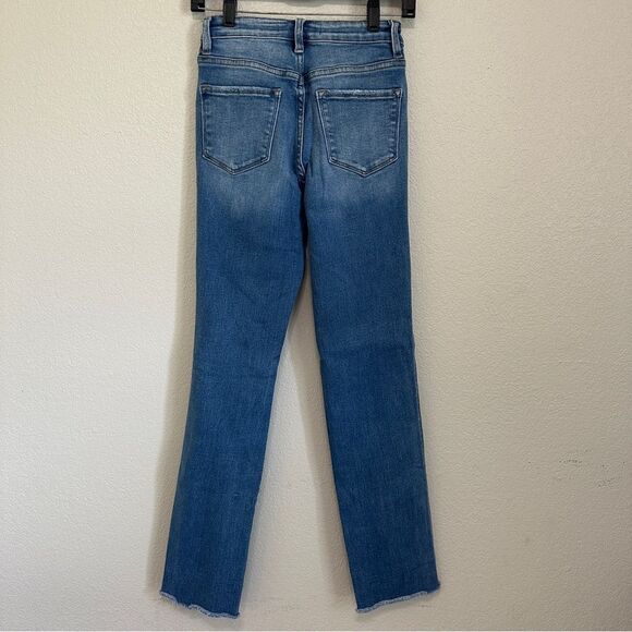 Flying monkey high rise slim straight distressed cuffed denim jeans - Picture 5 of 7